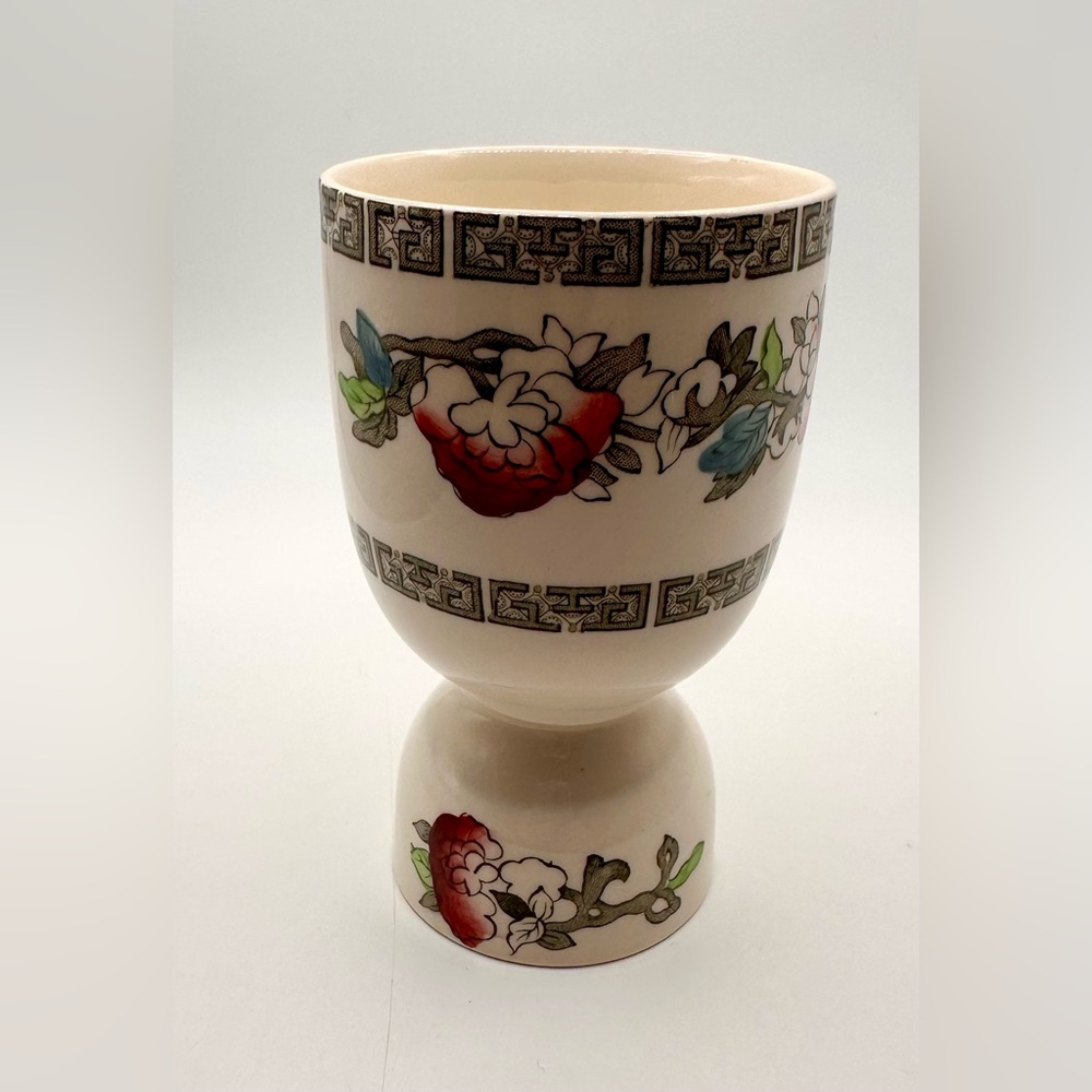 Vintage Egg Coddler, Made in England, Porcelain Designed with Flowers